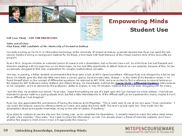Empowering Minds Student Use Full Case Study - NOT FOR PROJECTION Tales out of