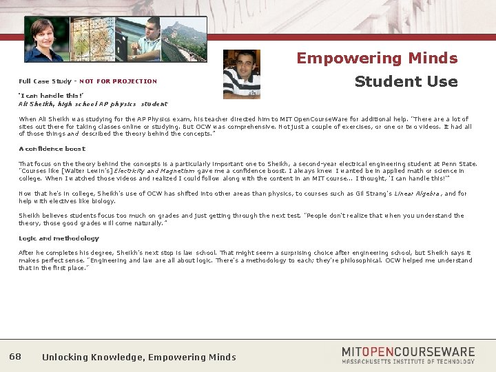 Empowering Minds Full Case Study - NOT FOR PROJECTION Student Use ‘I can handle