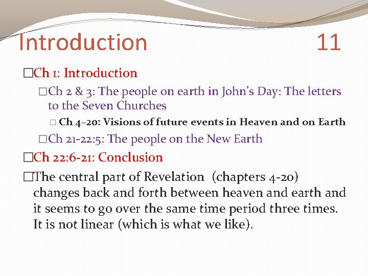 Introduction 11 �Ch 1: Introduction �Ch 2 & 3: The people on earth in