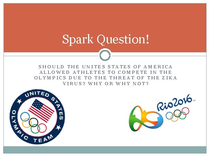 Spark Question! SHOULD THE UNITES STATES OF AMERICA ALLOWED ATHLETES TO COMPETE IN THE