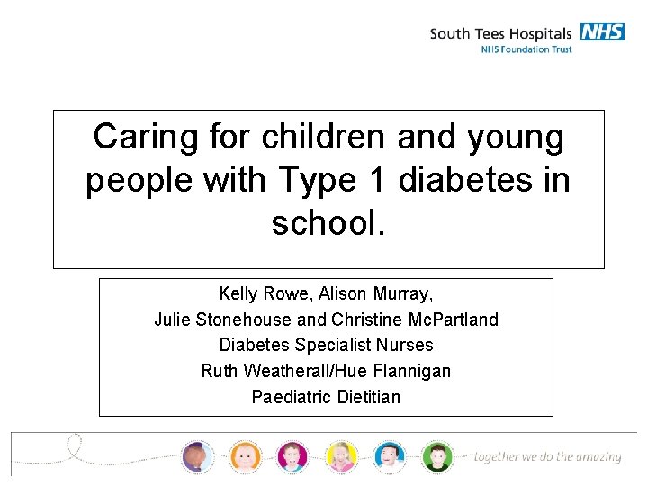 Caring for children and young people with Type 1 diabetes in school. Kelly Rowe,