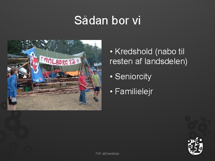 Sådan bor vi • Kredshold (nabo til resten af landsdelen) • Seniorcity • Familielejr