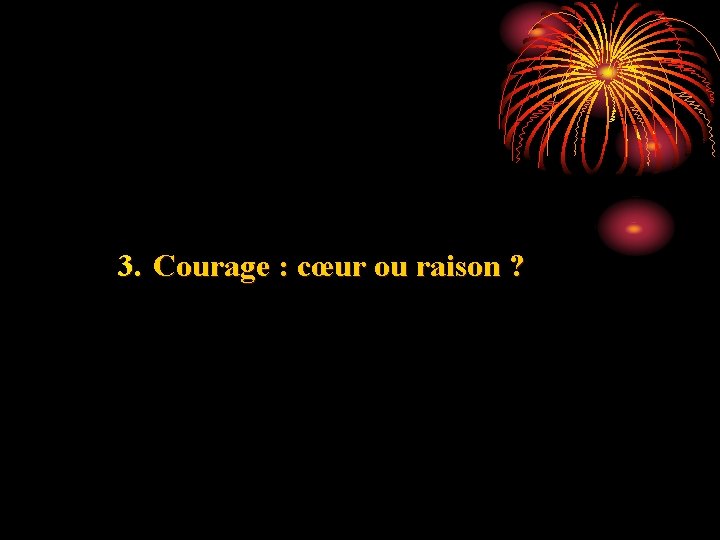 3. Courage : cœur ou raison ? 