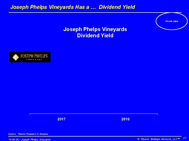 Joseph Phelps Vineyards Has a … Dividend Yield Needs data Joseph Phelps Vineyards Dividend