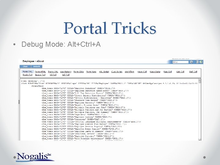Portal Tricks • Debug Mode: Alt+Ctrl+A Portal Tricks • Debug Mode: Alt+Ctrl+A
