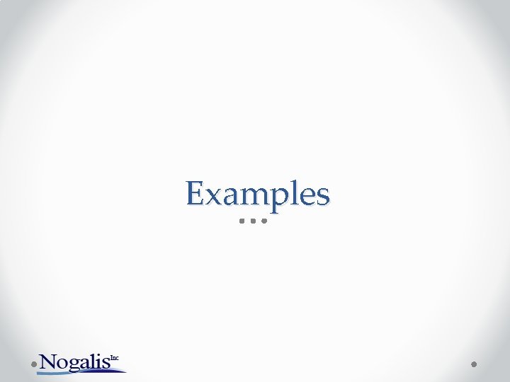 Examples Examples