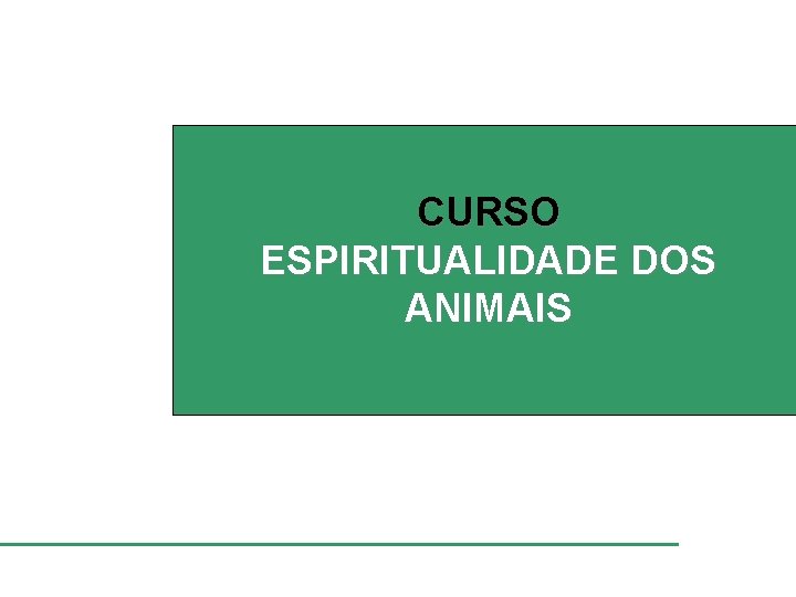 CURSO ESPIRITUALIDADE DOS ANIMAIS 