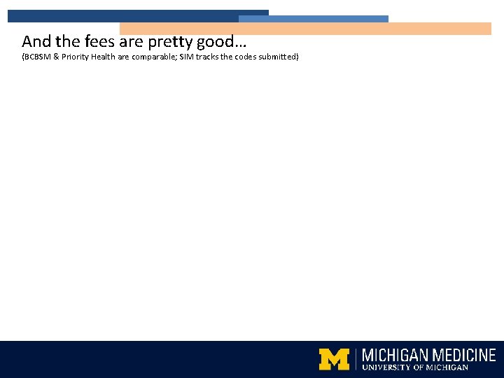 And the fees are pretty good… (BCBSM & Priority Health are comparable; SIM tracks