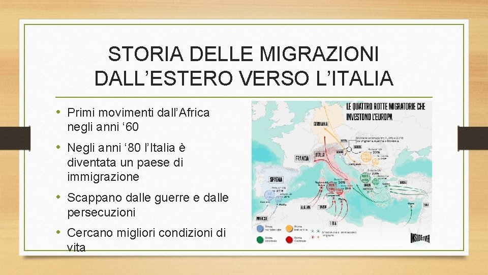 STORIA DELLE MIGRAZIONI DALL’ESTERO VERSO L’ITALIA • Primi movimenti dall’Africa negli anni ‘ 60