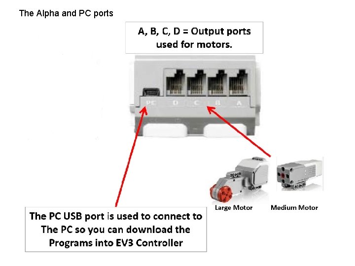 The Alpha and PC ports 