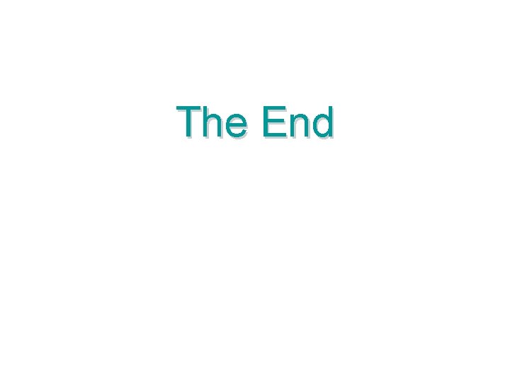 The End 