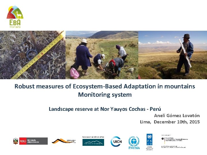 Robust measures of Ecosystem-Based Adaptation in mountains Monitoring system Landscape reserve at Nor Yauyos