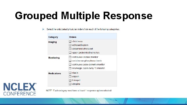 Grouped Multiple Response 