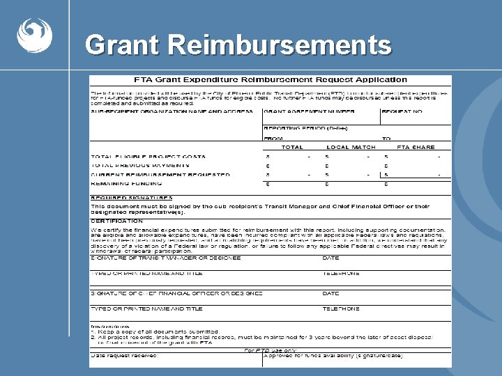 Grant Reimbursements 