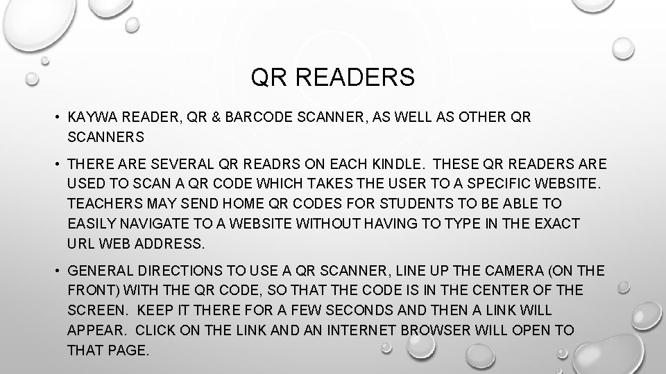 QR READERS • KAYWA READER, QR & BARCODE SCANNER, AS WELL AS OTHER QR