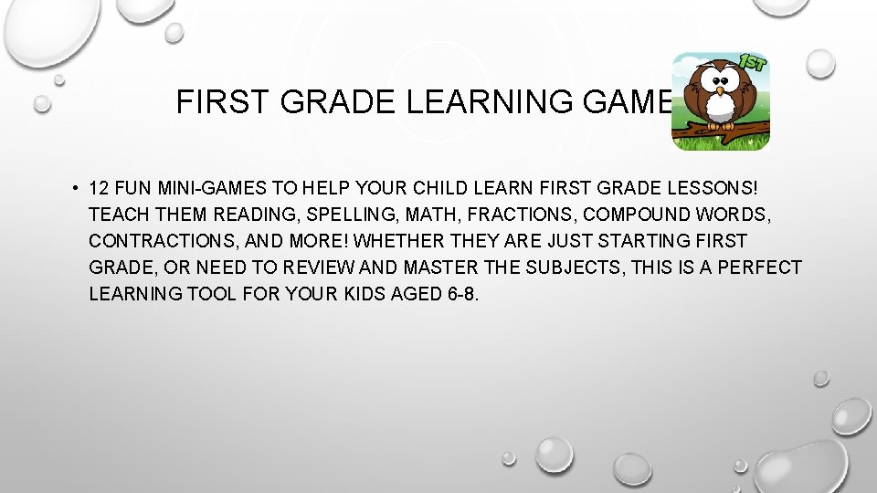 FIRST GRADE LEARNING GAMES • 12 FUN MINI-GAMES TO HELP YOUR CHILD LEARN FIRST