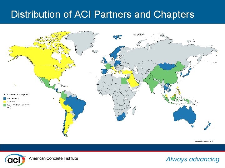 Distribution of ACI Partners and Chapters 