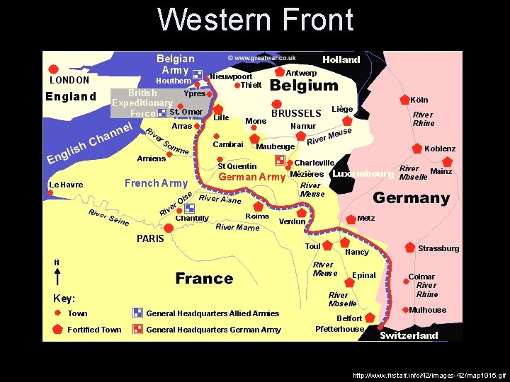 Western Front http: //www. firstaif. info/42/images-42/map 1915. gif 