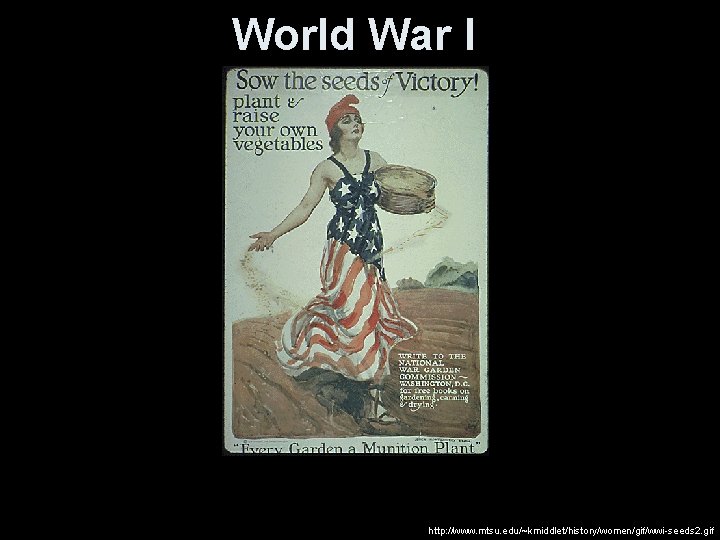 World War I http: //www. mtsu. edu/~kmiddlet/history/women/gif/wwi-seeds 2. gif 