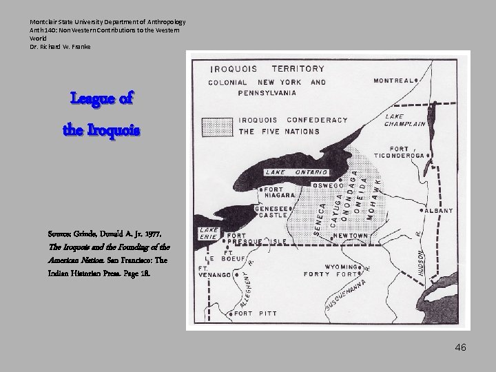 Montclair State University Department of Anthropology Anth 140: Non Western Contributions to the Western