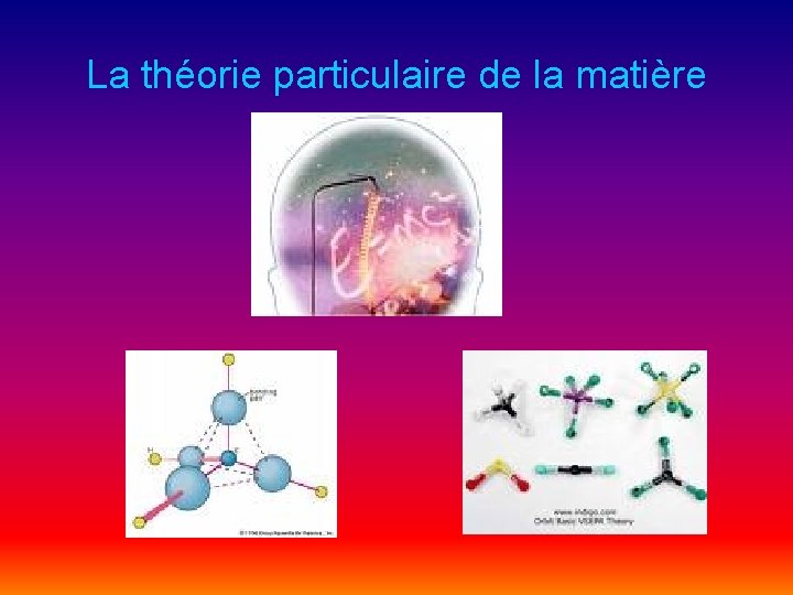 La théorie particulaire de la matière 