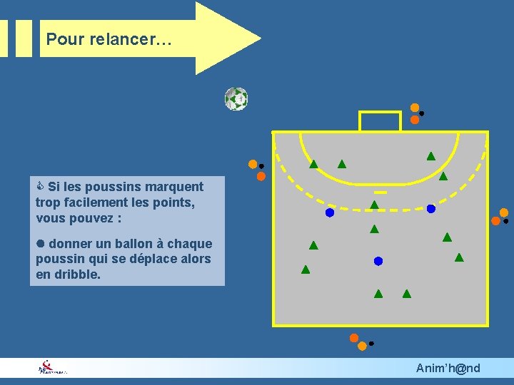 Pour relancer… C Si les poussins marquent trop facilement les points, vous pouvez :