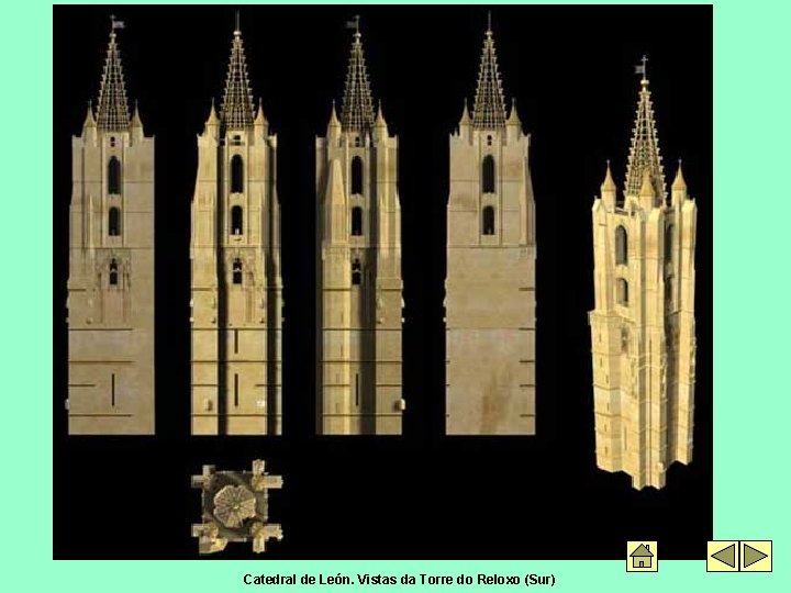 Catedral de León. Vistas da Torre do Reloxo (Sur) 