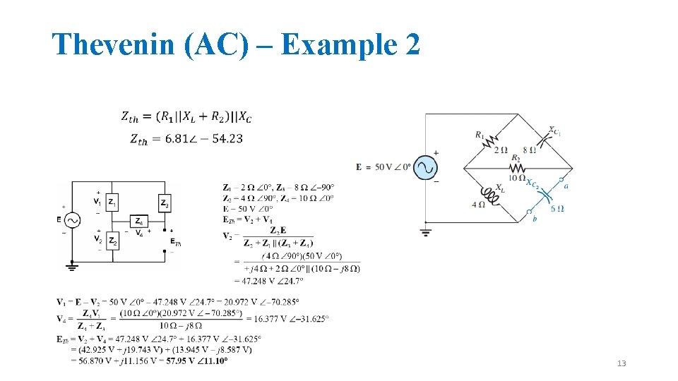 Thevenin (AC) – Example 2 13 