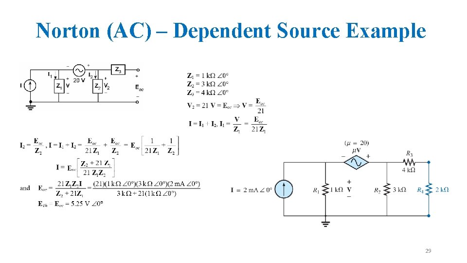 Norton (AC) – Dependent Source Example 29 