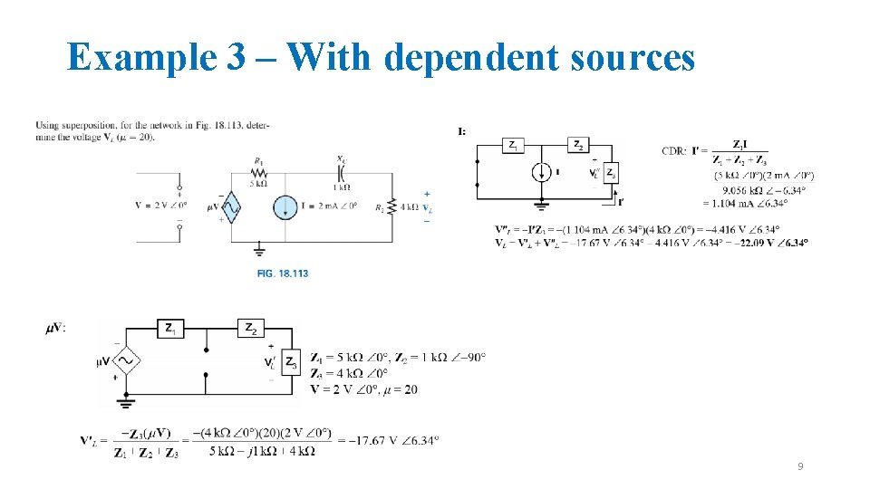 Example 3 – With dependent sources 9 