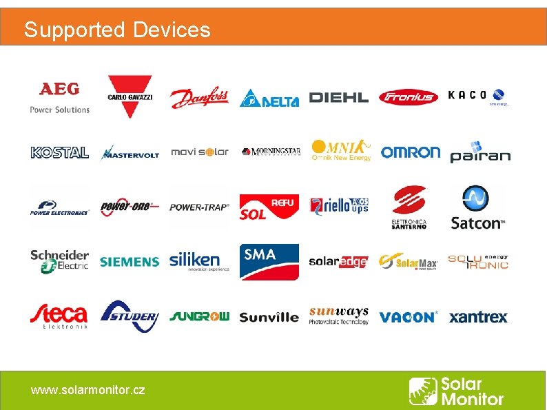 Supported Devices www. solarmonitor. cz Supported Devices www. solarmonitor. cz