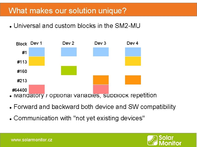 What makes our solution unique? Universal and custom blocks in the SM 2 -MU What makes our solution unique? Universal and custom blocks in the SM 2 -MU