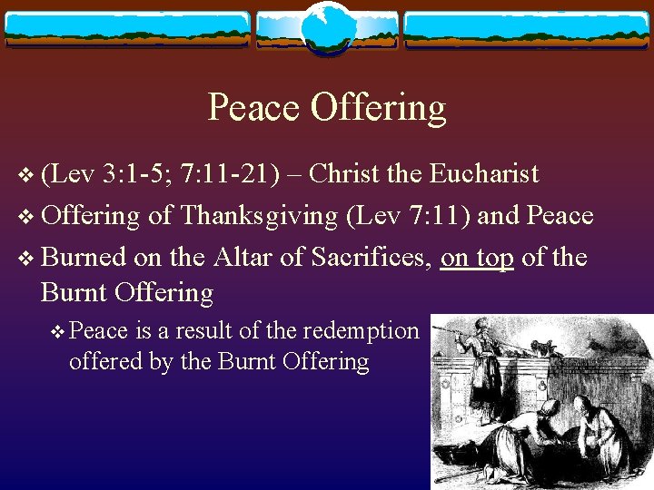 Peace Offering v (Lev 3: 1 -5; 7: 11 -21) – Christ the Eucharist
