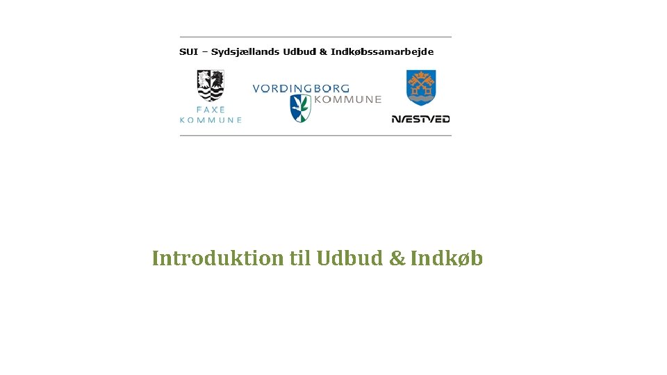 Introduktion til Udbud & Indkøb 