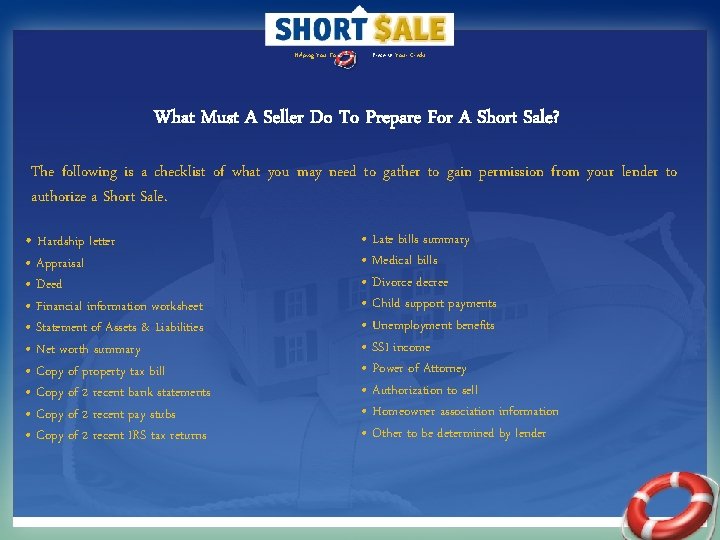 Helping You To Preserve Your Credit What Must A Seller Do To Prepare For