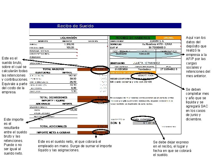 Aquí van los datos del depósito que realizó la empresa a la AFIP por Aquí van los datos del depósito que realizó la empresa a la AFIP por