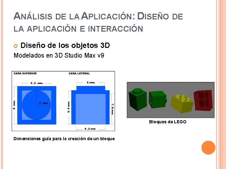 ANÁLISIS DE LA APLICACIÓN: DISEÑO DE LA APLICACIÓN E INTERACCIÓN Diseño de los objetos