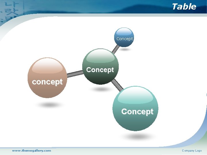 Table Concept concept Concept www. themegallery. com Company Logo 