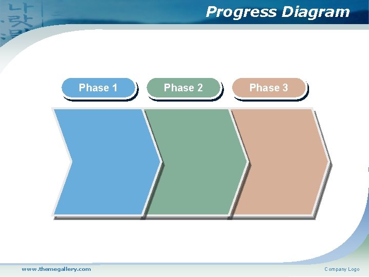 Progress Diagram Phase 1 www. themegallery. com Phase 2 Phase 3 Company Logo 