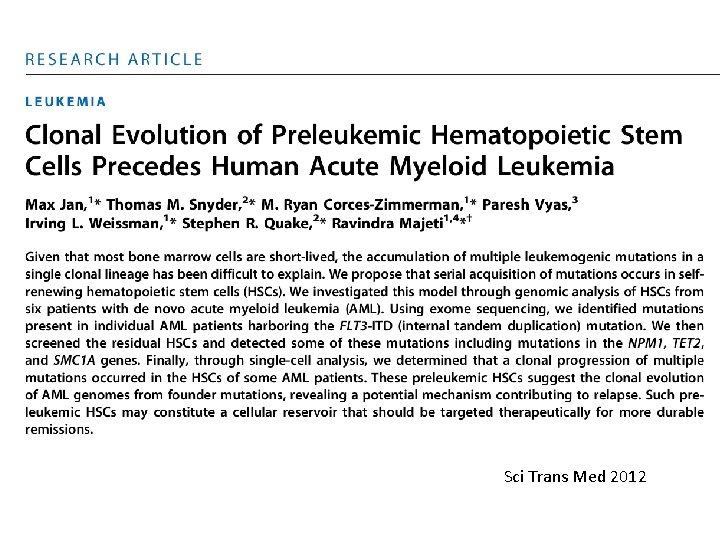 Sci Trans Med 2012 