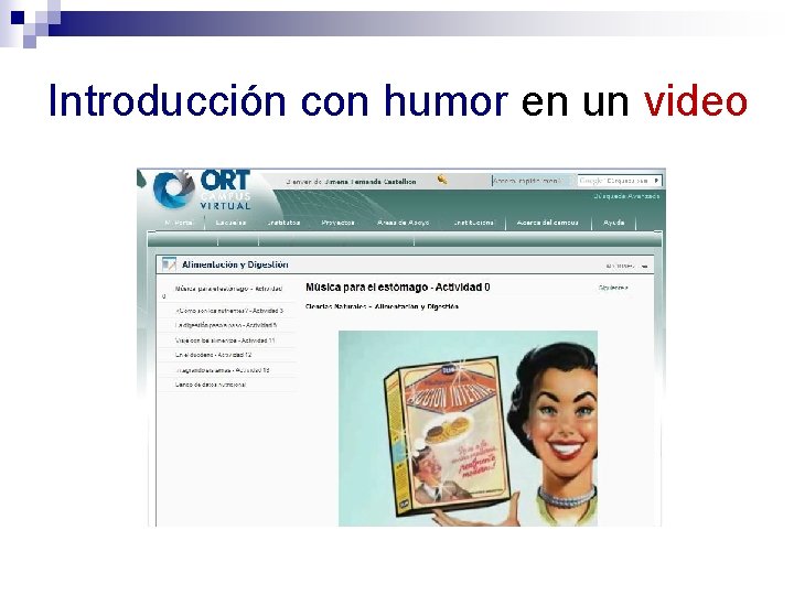 Introducción con humor en un video 