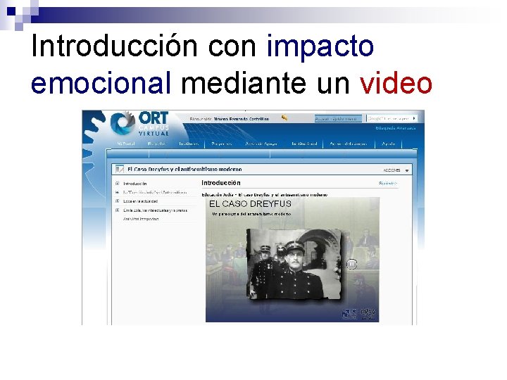 Introducción con impacto emocional mediante un video 