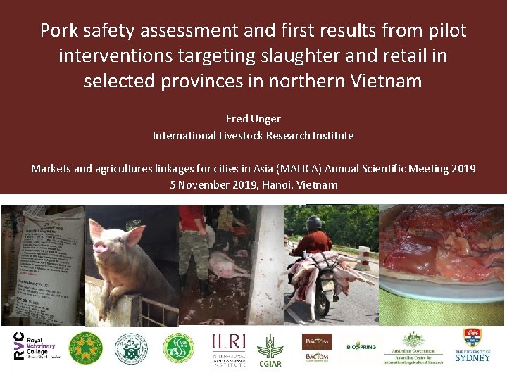 Pork safety assessment and first results from pilot interventions targeting slaughter and retail in