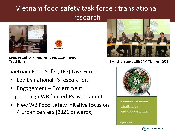 Vietnam food safety task force : translational research Meeting with DPM Vietnam, 2 Dec