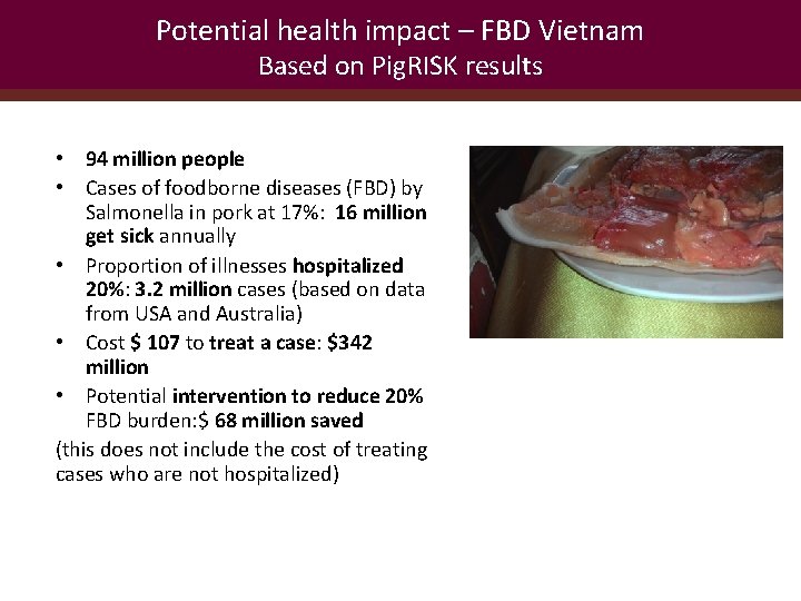 Investments in FSimpact can save and $$$ Potential health – FBDlives Vietnam Based on