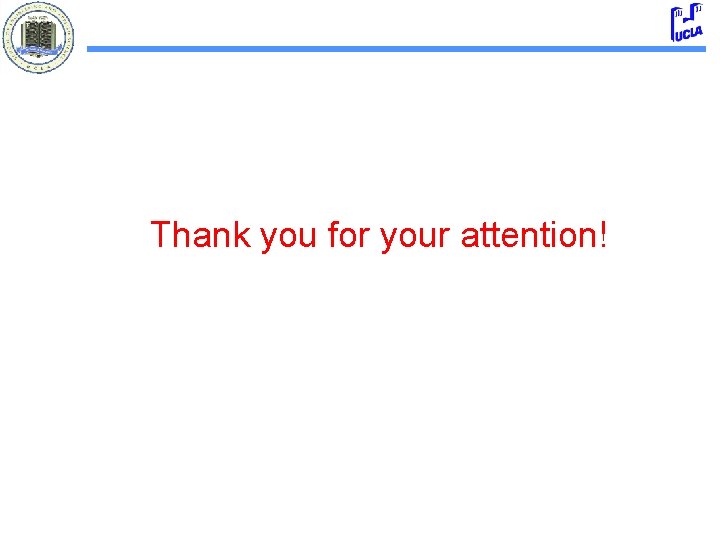 Thank you for your attention! 