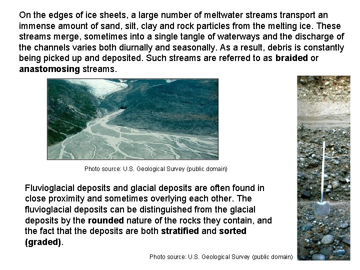 On the edges of ice sheets, a large number of meltwater streams transport an