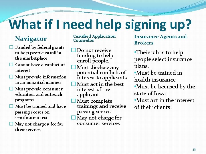 What if I need help signing up? Navigator � Funded by federal grants to