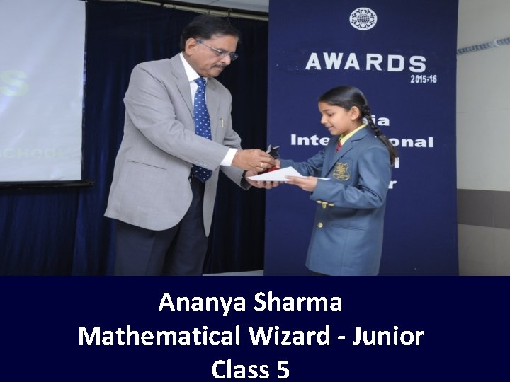 Ananya Sharma Mathematical Wizard - Junior Class 5 