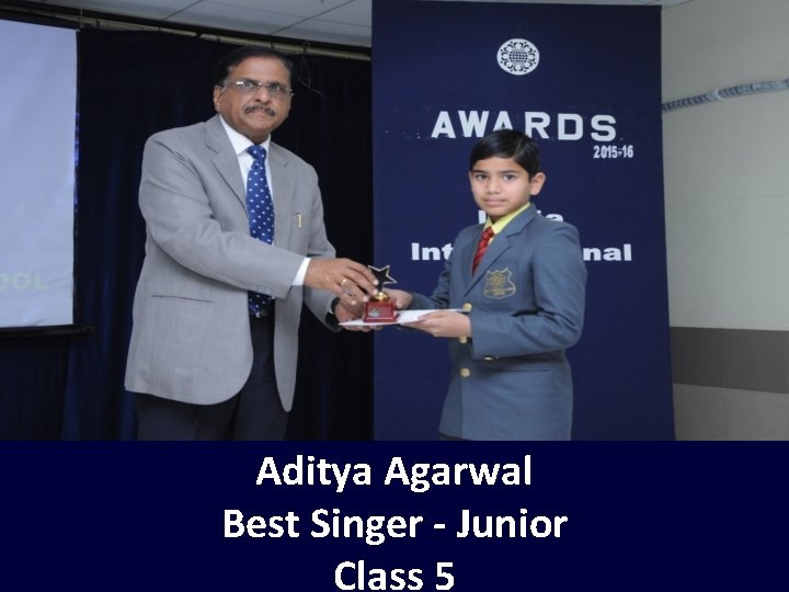 Aditya Agarwal Best Singer - Junior Class 5 